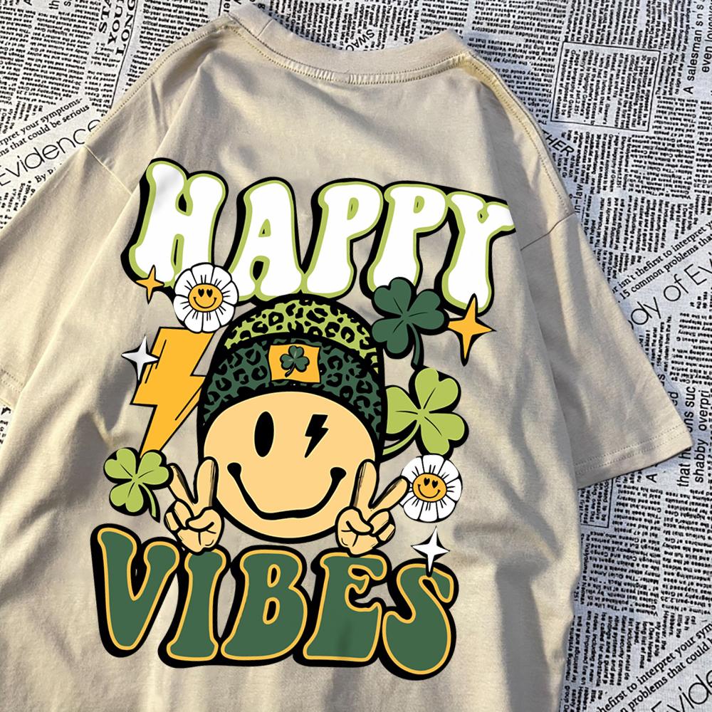 Happy Vibes Need To Maintain Daily Men T-Shirt Summer Crewneck Tee Clothes Summer Cotton Breathable T Shirt Crewneck Loose Tops