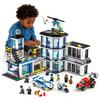 Stazione di Polizia SWAT Edificio Militare Blocchi da Costruzione Modello Città Set Auto della Polizia Figure Poliziotto Barca Giocattolo in Mattoncini DIY per Bambini Ragazzi Regalo