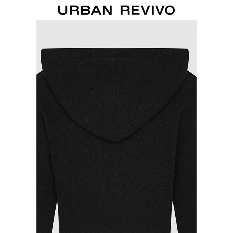 UR Women's 2024 Winter Solid Hooded Short Knit Sweater