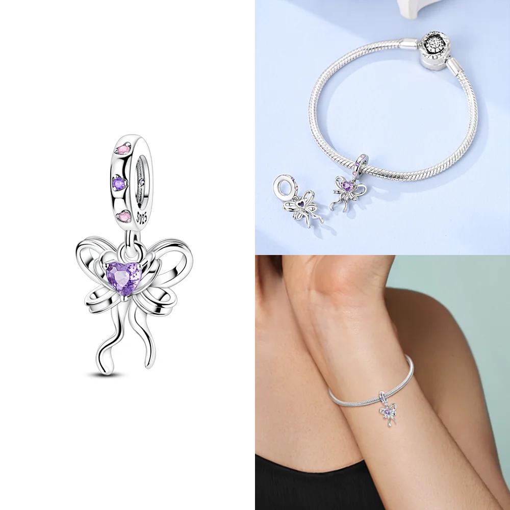 Aircraft Luggage Box Cat Pink Zircon Copper Original Charms Beads Fit Bracelet Women Jewelry Diy Beautiful Gifts Accessory