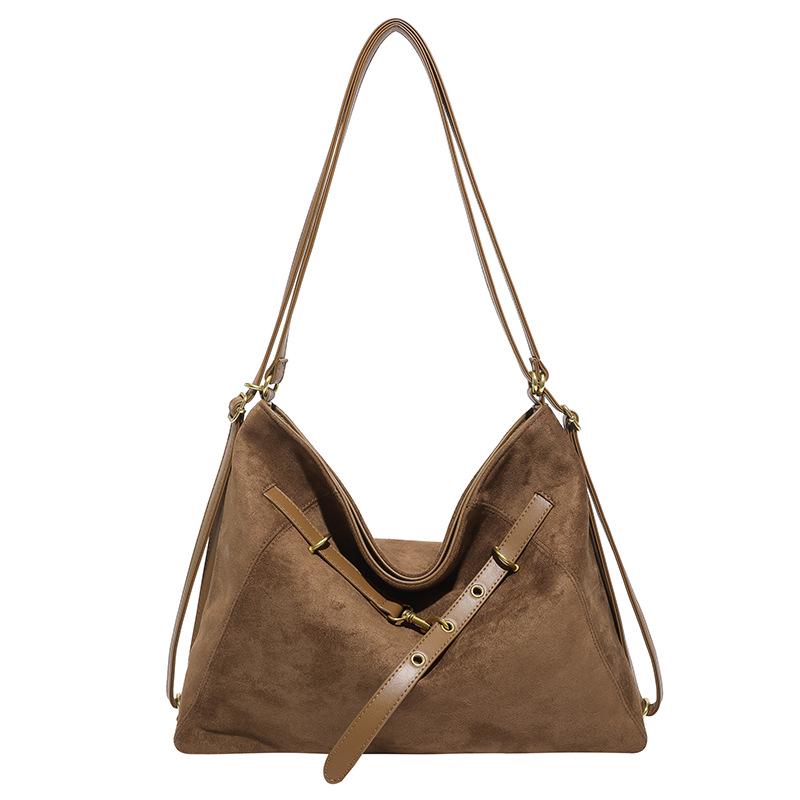 

Модный рюкзак-тоут большой вместимости - Осень/Зима 2025, повседневная многофункциональная наплечная сумка кофейный