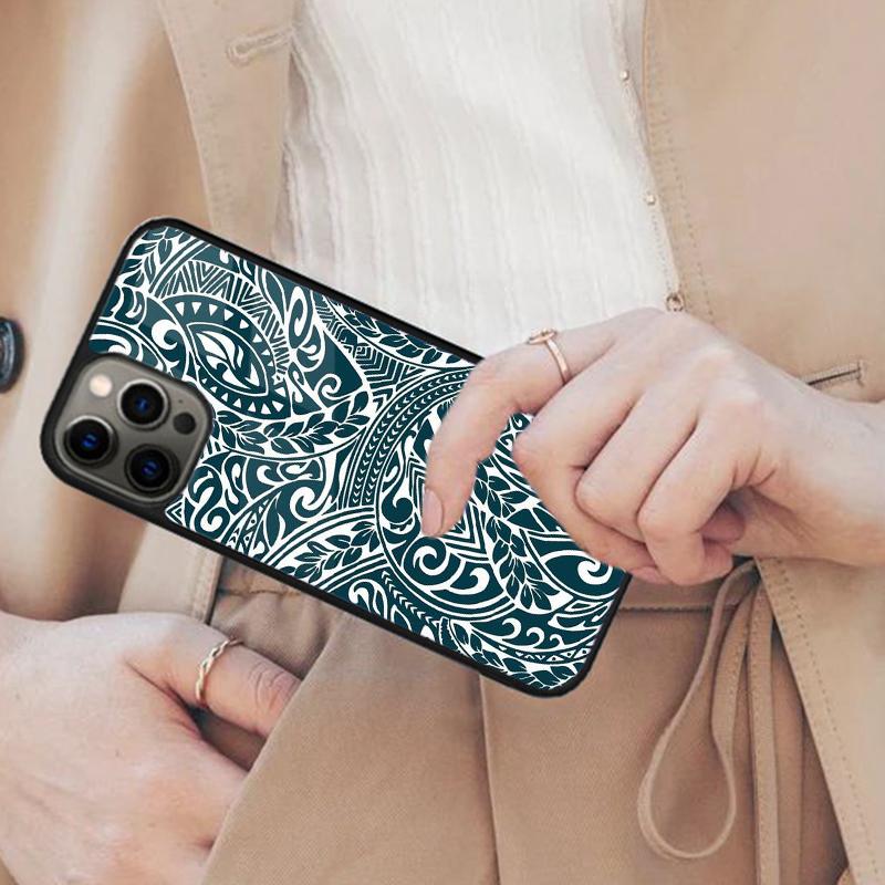 

Polynesian Pattern Design Funda Magnetic Phone Case For APPLE iPhone 17 Air 16 14 13 12 Pro Max 15 Plus Wireless MagSafe Cover iPhone 14