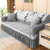 Printed Sofa Cover Stretch Couch Covers Patterned Slipcovers With Skirt Washable Spandex Furniture Protector For Living Room