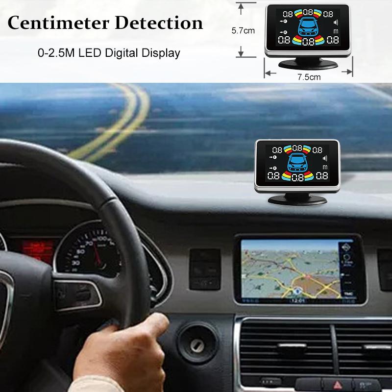 12V16.5mm Parking Sensor Kit 6/8 Sensor Buzzer Reverse Radar Sound Alarm Indicator Probe System