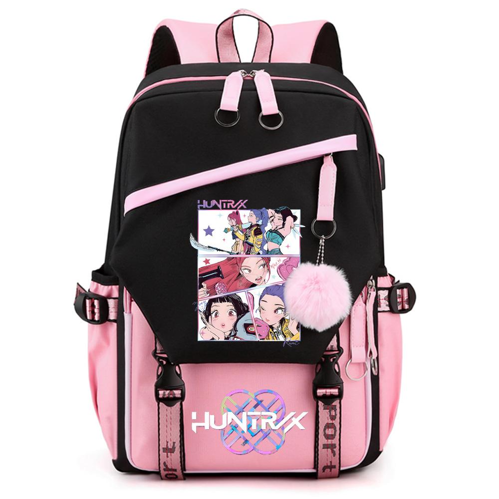 Uroczy plecak Kpop Demon Hunters z nadrukiem o dużej pojemności dla nastolatka, studenta, dziewczyny, chłopca, tornister, plecak na książki, prezent dla dziecka, kobiety, wodoodporna torba podróżna Mochila