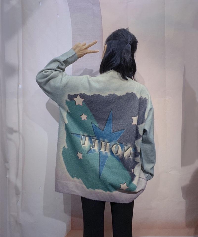 Chic Retro 3D Knit Cartoon Sweater for Women - 2025 Fall/Winter Collection