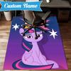 Custom Name Unicorn Fantasy World Rug for Living Room, Game Rooms, Office, Bedroom, Floor Mat Playful Design, fan gifts Christmas decor