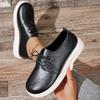 Wish2025 grande taille chaussures simples décontractées pour femmes 2025 printemps et automne nouveau fond plat bout rond décontracté à lacets commerce extérieur chaussures simples