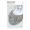 Girls' High Heels Princess Shoes Little Girl Dress Crystal Shoes Soft Sole Silver Children's Fashion Show Performance Leather Shoes