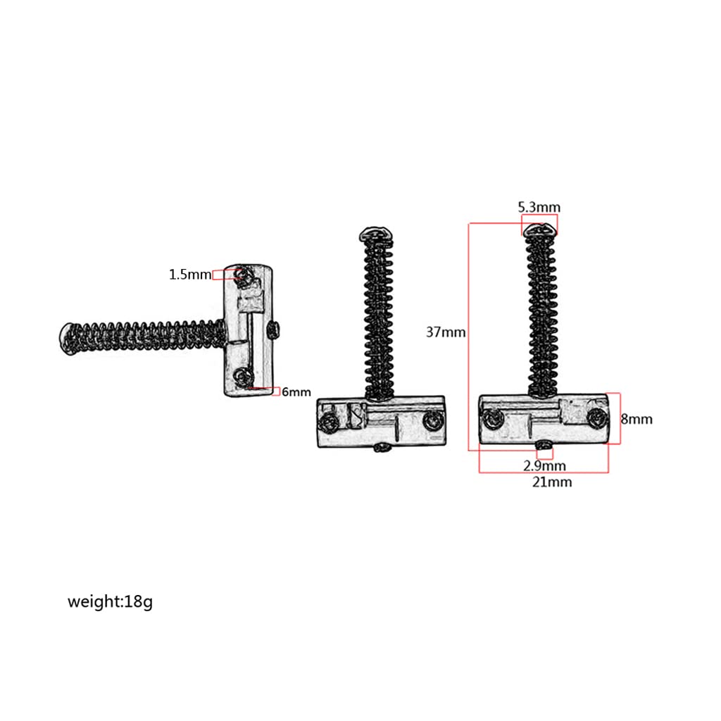 Ogdni Guitar Compensated Bridge Saddle Set of 3 Bridge Saddles for Telecaster and Electric Guitar Replacement Parts - 10.8mm Barrel-Style Tele-Style