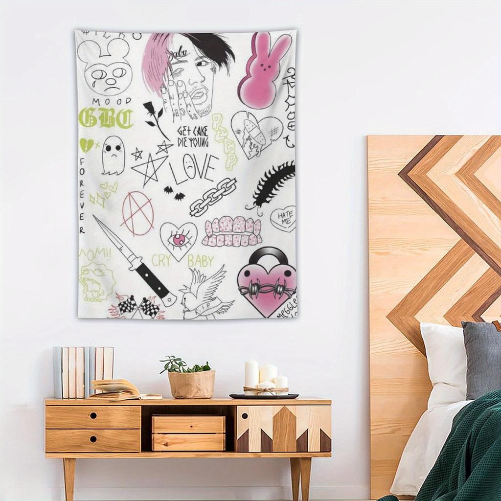 Artistic Tapestry Unique Design for Home Decor Adds Bold and Playful Style and Creative Vibes to Any Room