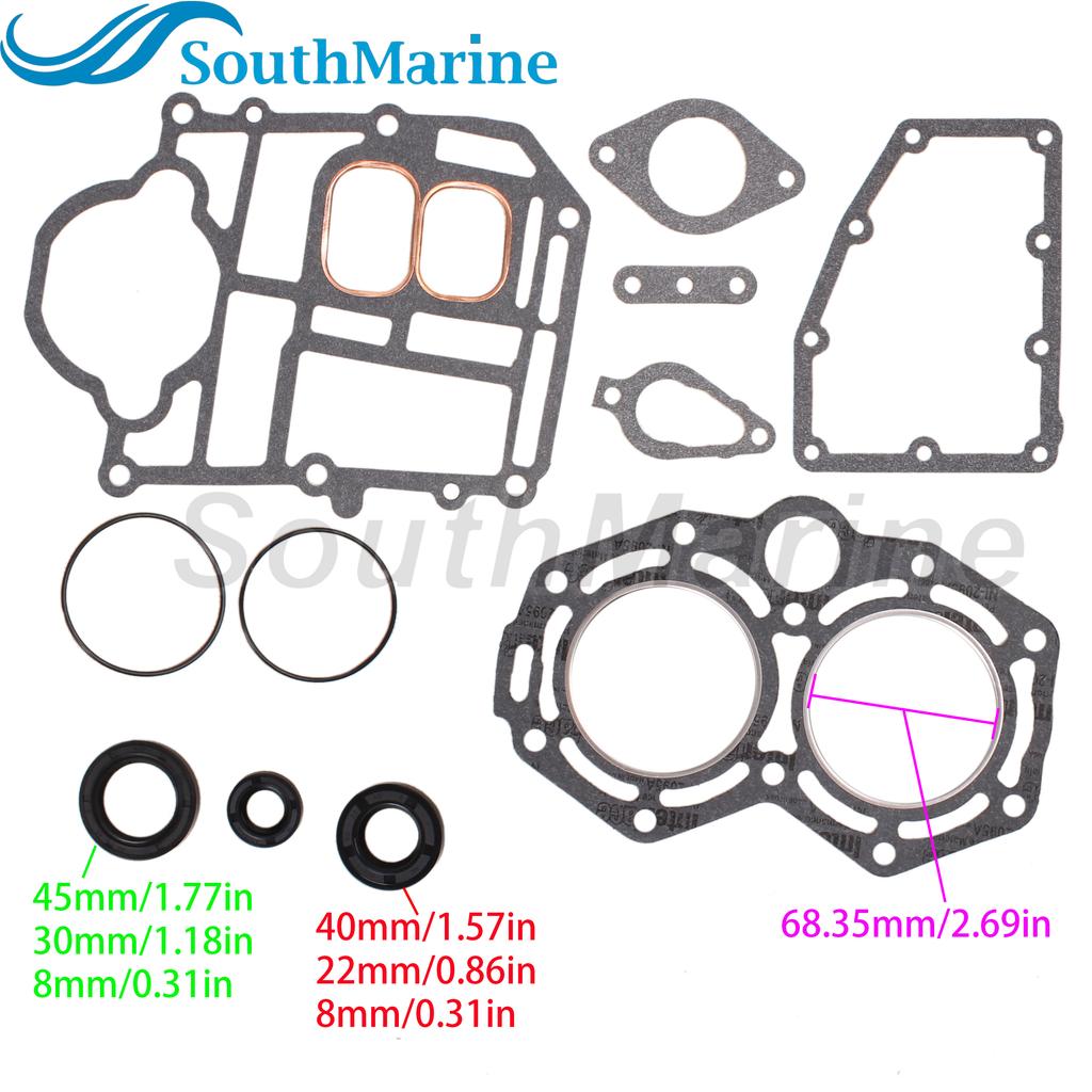 Boat Engine 3A1-87121-0 3A1871210M Power Head Gasket Kits for Tohatsu Nissan 25HP 30HP, 812939A18 8M0084273 for Mercury