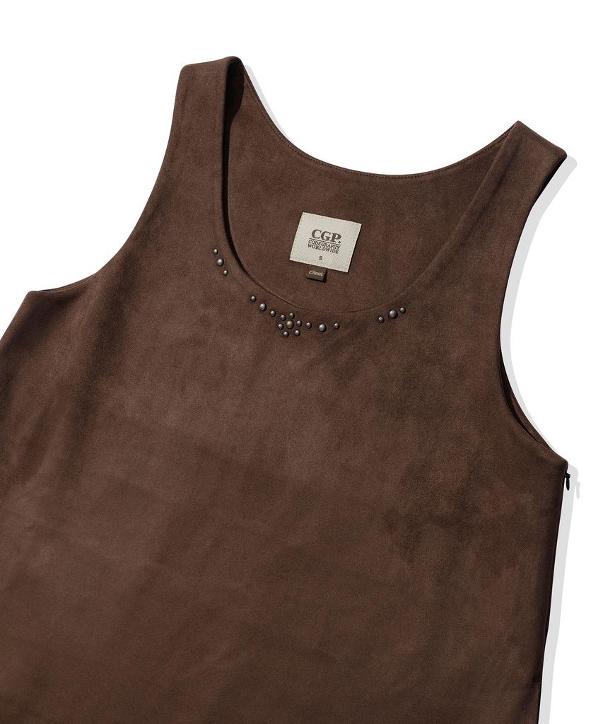 Code Graphy (Women) Faux Suede Dress_Brown