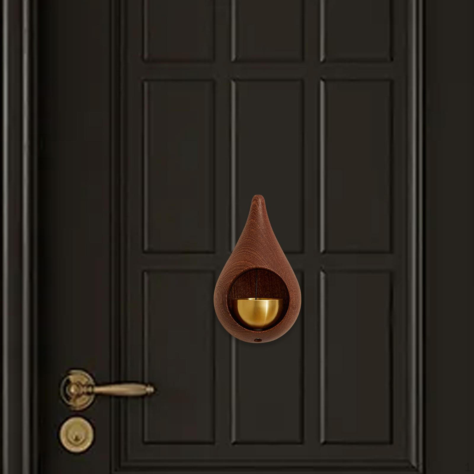 

Колокольчик для магазина, Маленькое подвесное украшение, Приветственный перезвон, Деревянный дверной колокольчик для входа в дом, темно-коричневого