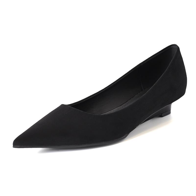 Spring Autumn Fashion Women High Heels Luxury Velvet Shallow Pumps Wedding Party Pointed Toe Single Shoe