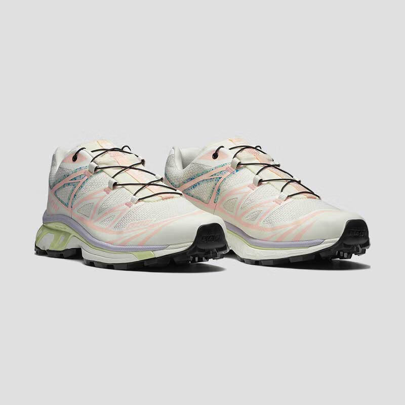 Salomon XT-6 Synthetic Leather Comfortable Non-Slip Wear-Resistant Breathable Low-Top Hiking Shoes Men Hiking Shoes White 474670