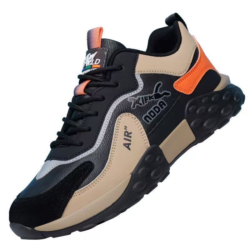 Men's shoes autumn new sports shoes outdoor running comfortable trend versatile dad shoes light and warm
