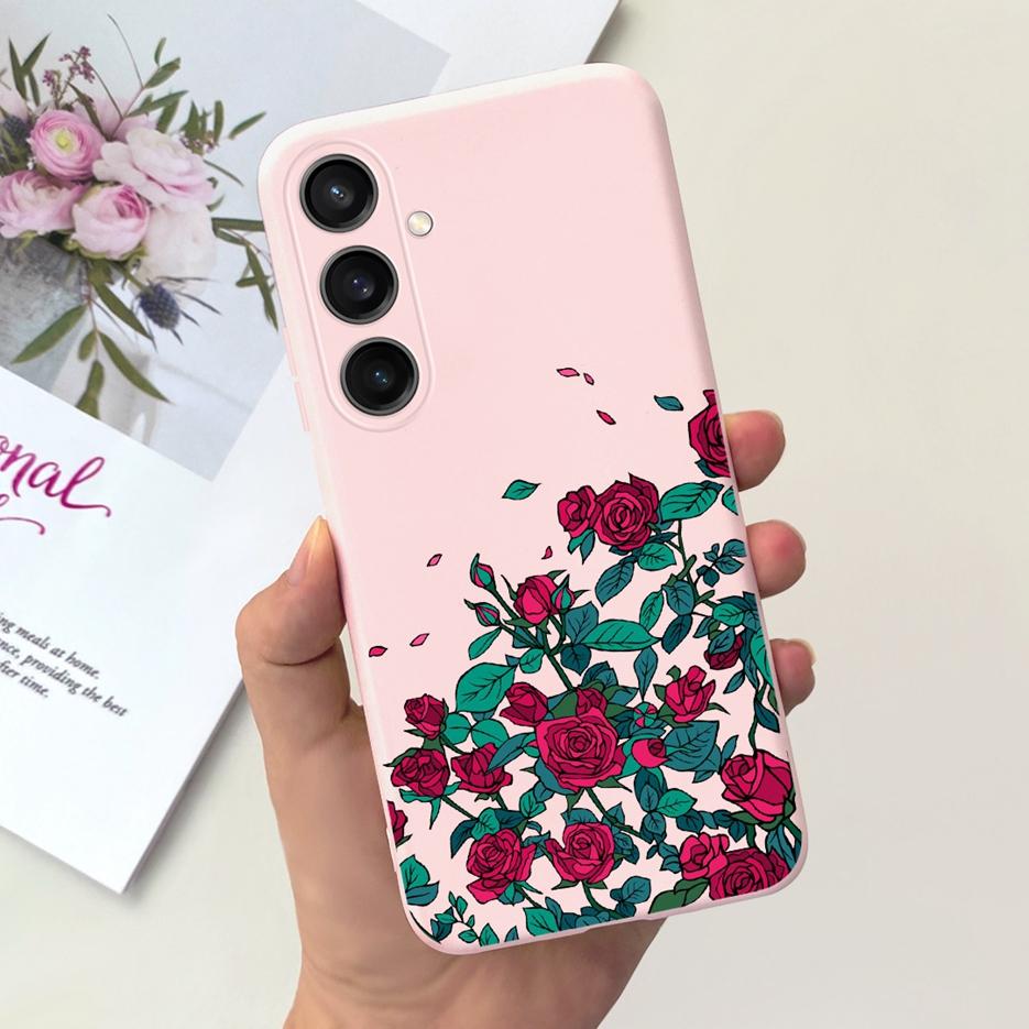 For Samsung Galaxy A55 Case Pretty Cartoon Girls Sunflower Cover Soft TPU Phone Case For Samsung A15 A25 A35 A55 5G Fundas Coque