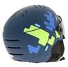 Ski Helmet Uvex Rocket Junior Visor Puzzle Matt Blue