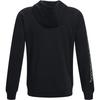 Under Armour Pánská mikina s kapucí a zipem s nápisy, bundy, černá 1373565-001