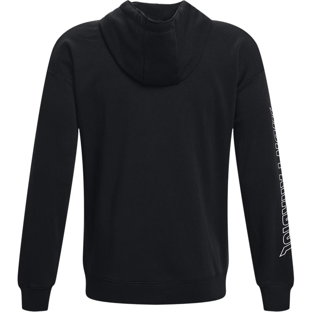 Under Armour Pánská mikina s kapucí a zipem s nápisy, bundy, černá 1373565-001