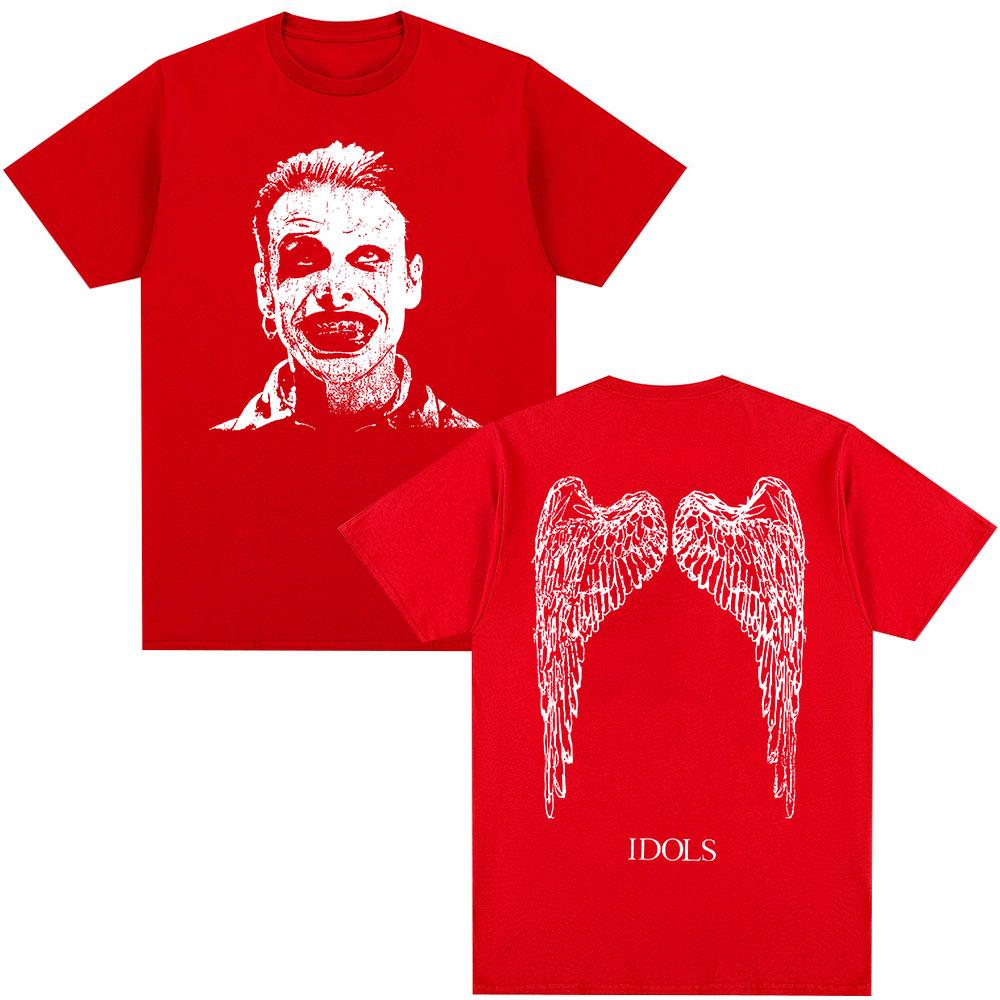 Yungblud IDOLS Wings Album Tshirt Mens Clothing Fashion Gothic Short Sleeves Cotton Summer Oversized ONeck T Shirt Streetwear