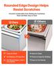 Countertop Food Serving Display Container, Stainless Steel Food Salad Server Tray, Buffet Condiment Dispenser, Ice Cooled Rack with Separate Lid, for