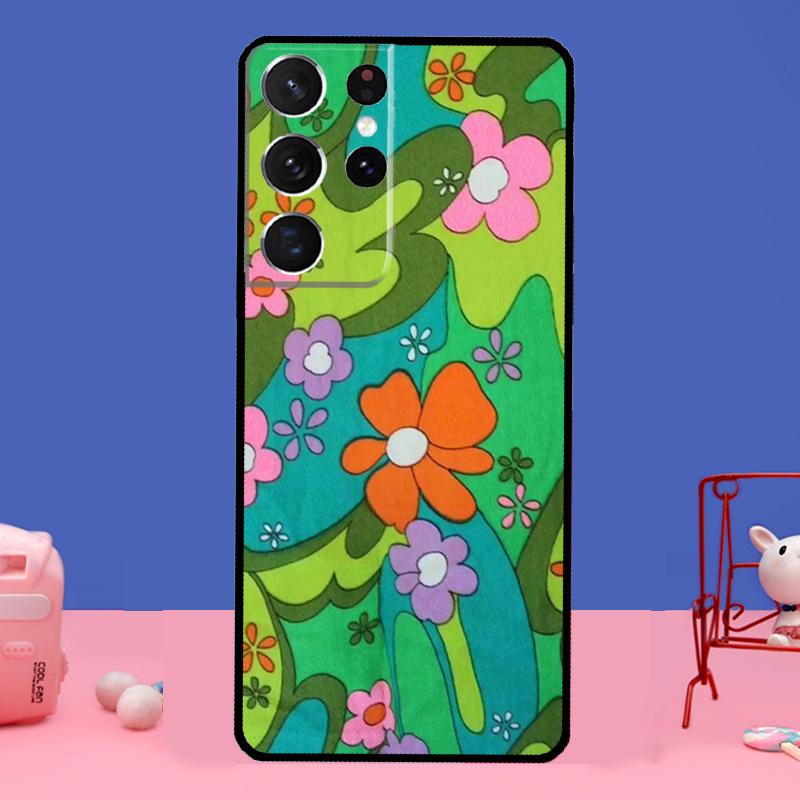 

Чехол-накладка Groovy Flowers Hippie Bohemian Floral Retro для Samsung Galaxy S20 FE S21 S22 Ultra Note 20 Ultra S9 S10 Note 10 Plus Galaxy S8 Plus