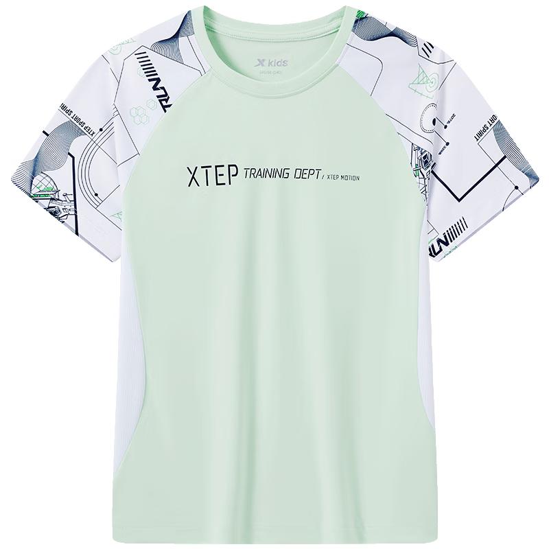 Xtep Boy's Color-Block Short Sleeve Knit T-shirt