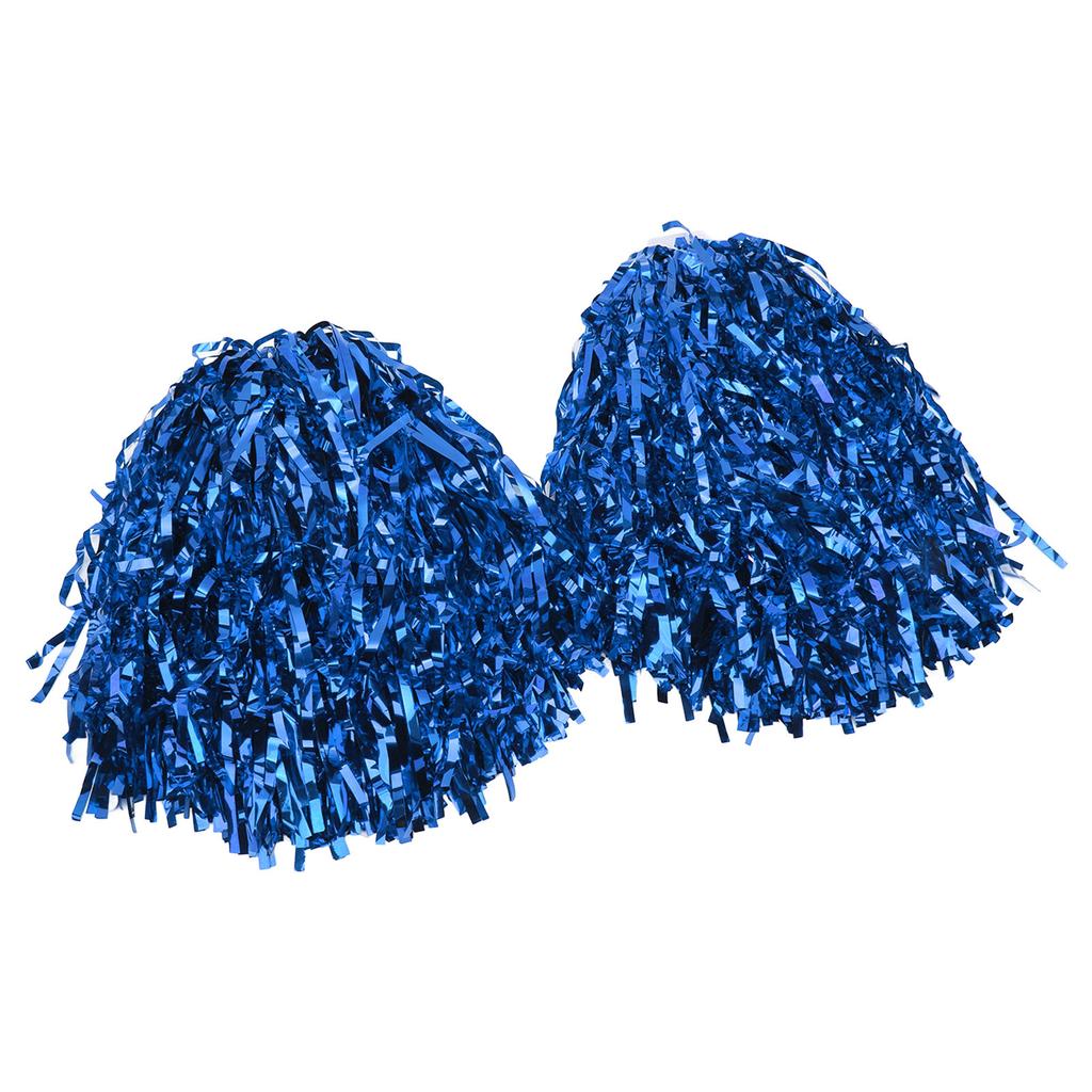 2PCS Cheer ing Pom Poms with Hard Handle Handheld Party Shakers for Dance School Sports Games Team Spirit Cheer Blue