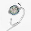 SMJEL Fidget Spinner Ring Anxiety for Women Crystal Demon Eyes Anti Stress Rings Flower Planet Sun Rotating Jewelry Wedding Gift