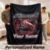 Scorpions Personalized Flannel Blanket Custom Name Text Soft Throw Blanket Home Decor