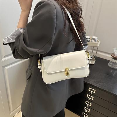 Personality Trend 2025 New Lock Fashion Retro Underarm One Shoulder Portable Underarm Women's Small Square Bag