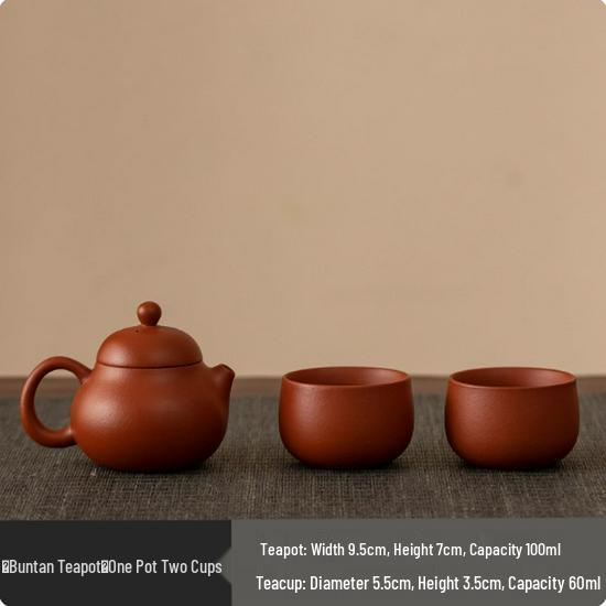 Handmade Huang Duan Ni Zisha Teapot - Mini Chinese-Style Filtered Tea Infuser for One Person