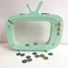 Wooden TV Money Boxes Ins Nordic Piggy Bank Wood Money Cans Toys For Kids Children Living Room Decoration Candy Color