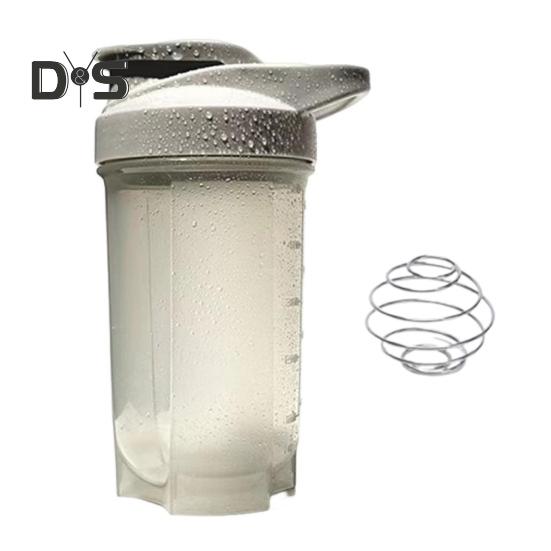 Protein Shaker Cup with Blender Ball 500ml Wide Mouth Shaker for Easy Mixing Portable Whey Protein Shaker Bottle for Sports Travel Camping