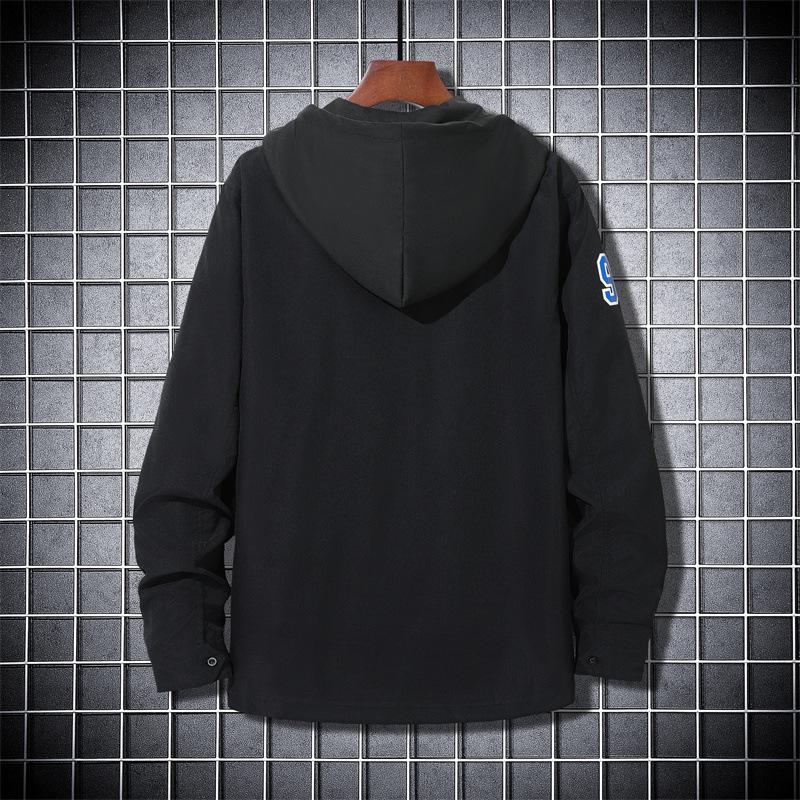 Jacket Men's Hooded Sweater Loose Large Size Padded Cotton Autumn and Winter New Baseball Collar Hooded Jacket Men's