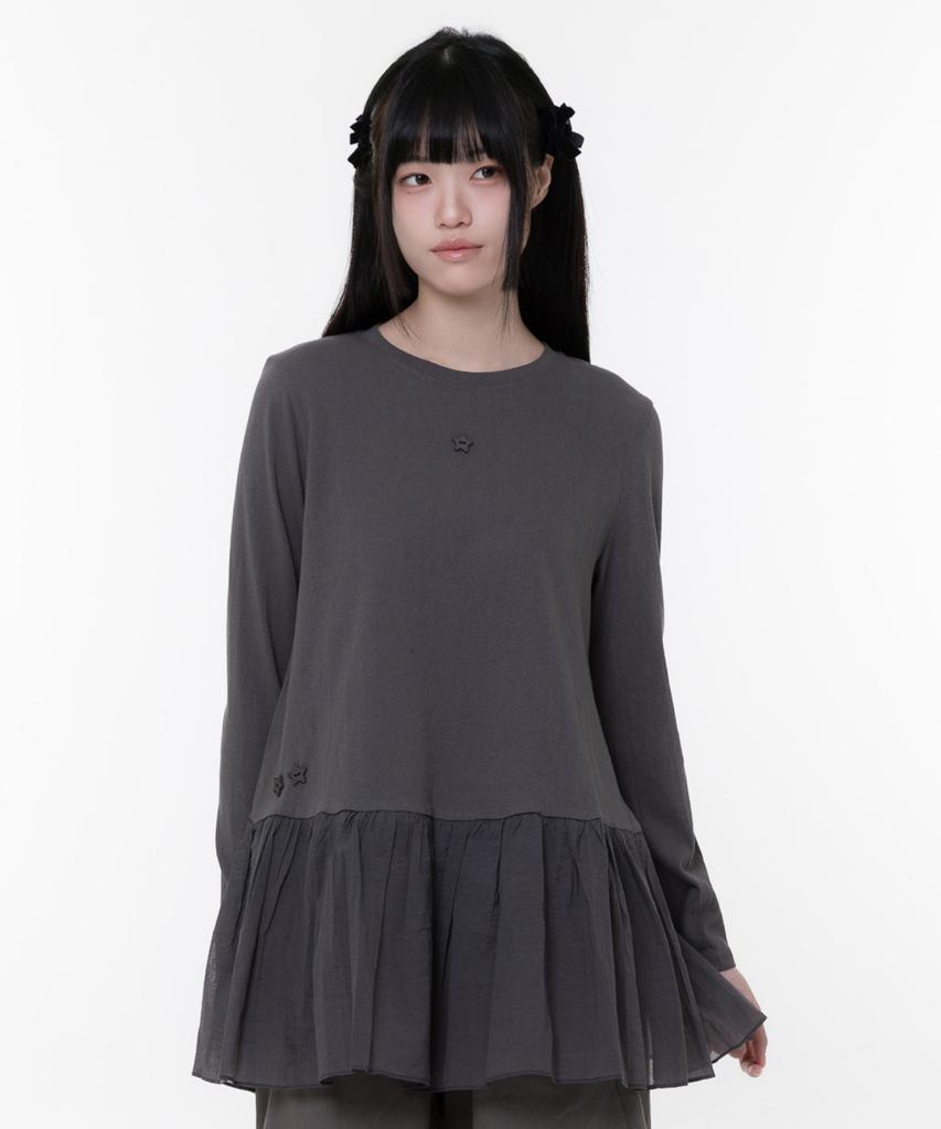 Naien Long Sleeves With Frill Button Details
