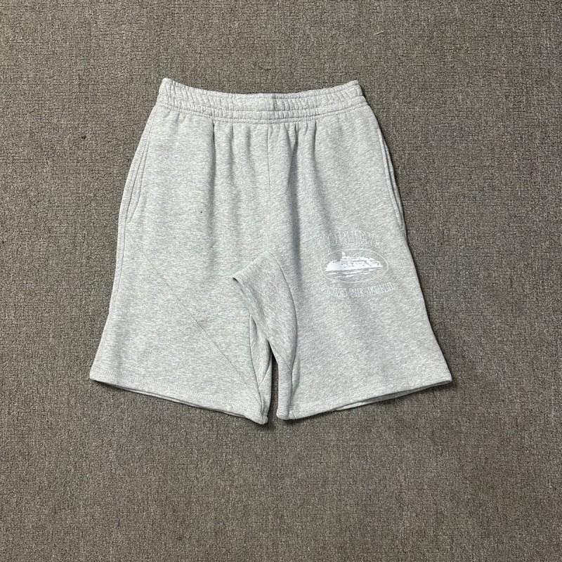 Corteiz Streetwear Short Pants Men Women Alcatraz Ship Print Loose Fit Cotton Shorts
