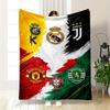 Football Team Logos with Colorful Background Flannel Blanket for Bedroom, Living Room, Sofa, and Nap