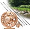 Fly Fishing Set  Fly Fishing Pole and  5/6 Fly Reel with Gear Carrier Bag Portable Travel Fishing