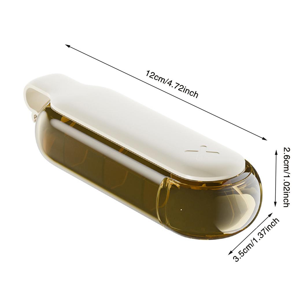 4 Grids Pill Box Daily Pill Organizer Portable Medicine Container Travel Pill Holder for Waterproof Pocket Pill Case