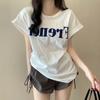 Women's Round Neck Short Sleeve Graphic Tee Loose Fit Casual Basic Top