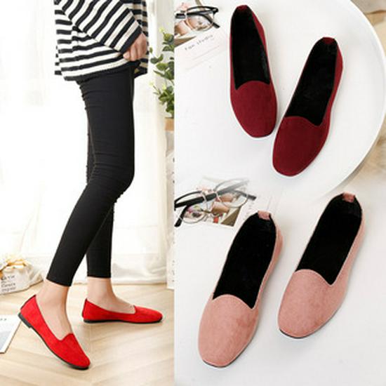 Wiosna/Lato 2025 Damskie Płaskie Buty w Koreańskim Stylu, Skórzane, Kwadratowy Nosek, Duży Rozmiar 43