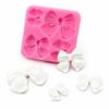 4PCS Flexible Bowknot Fondant Mold Silicone Chocolate Candy Mold  Cupcake Chocolate Candy Decoration