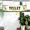 2D Plane, Retro Toilet Metal Sign, Aluminum Decorative Signsuitable for Hanging Decorative Signs On The Walls of Bathrooms, Kitchens, Farmhouses, and