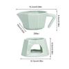 Small Fondue Pot Butter Warmer Melting Even Heating Chocolate Fondue Cup Ceramic Mug for Birthday Christmas Holiday Party Office