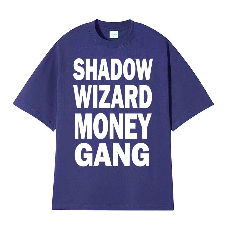 Joeyy Shadow Wizard Money Gang Stampa Lettere Magliette Divertenti Y2K Meme Maglietta Uomo Donna Moda Casual 100% Cotone Maglietta Top