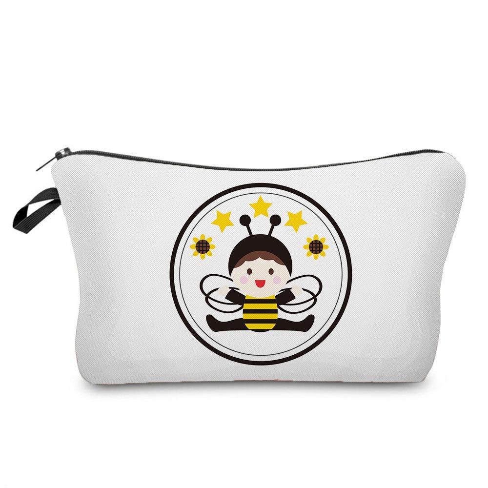 Women Flower Print Cosmetic Bag Toiletries Organize Travel Storage Case 6667