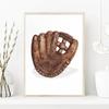 Baseball Bat Mitten Ball Poster Canvas Painting Print Sport Wall Art Picture for Living Room Home Decor Mural Unframed